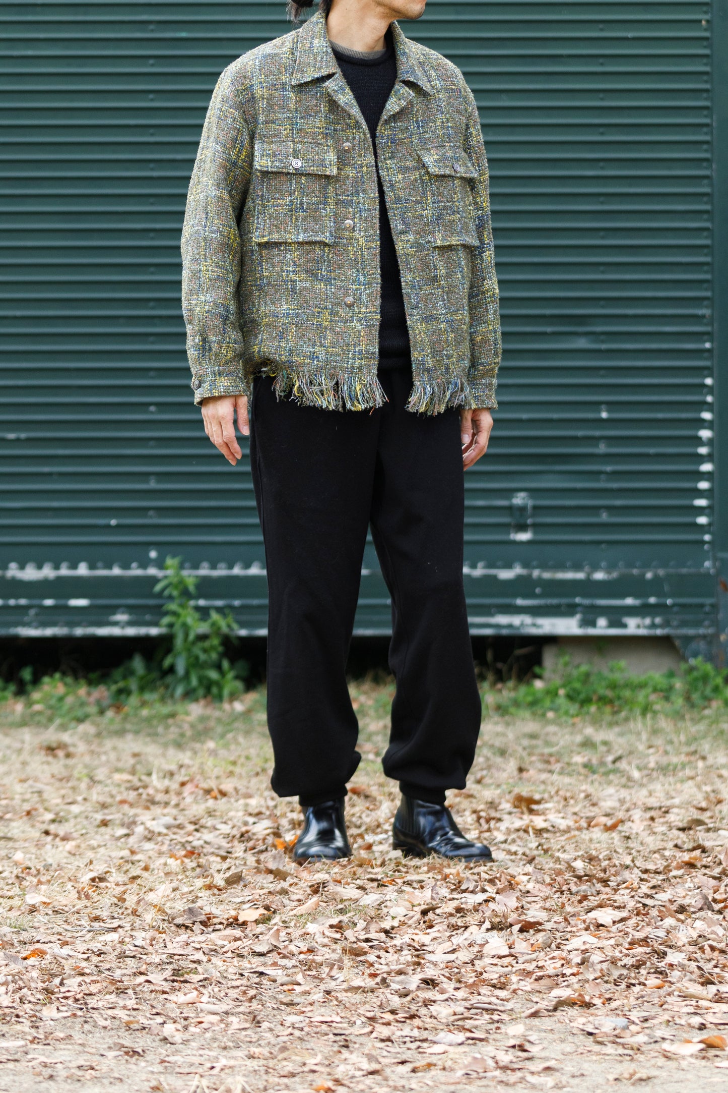 SARTO / 261-03002 MIX TWEED OVER SHIRT - ARMY(HOME SPUN)