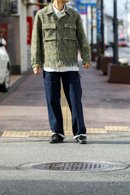 SARTO / 261-03002 MIX TWEED OVER SHIRT - ARMY(HOME SPUN)