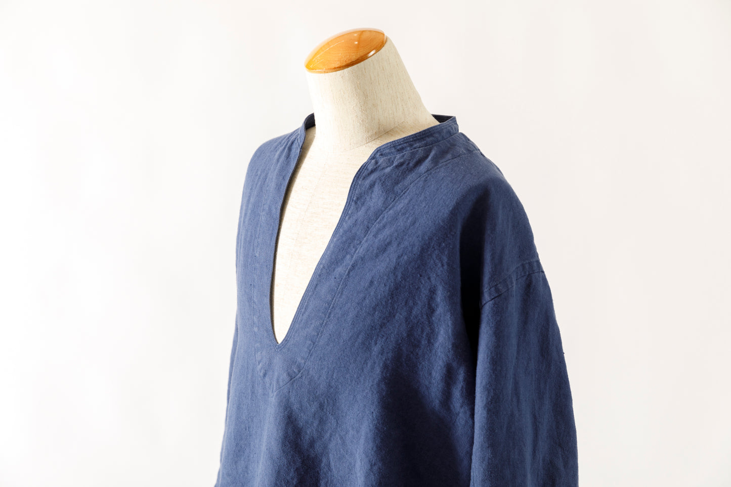 SARTO / 261-2001 STAND COLLAR SKIPPER SHIRT - INK BLUE