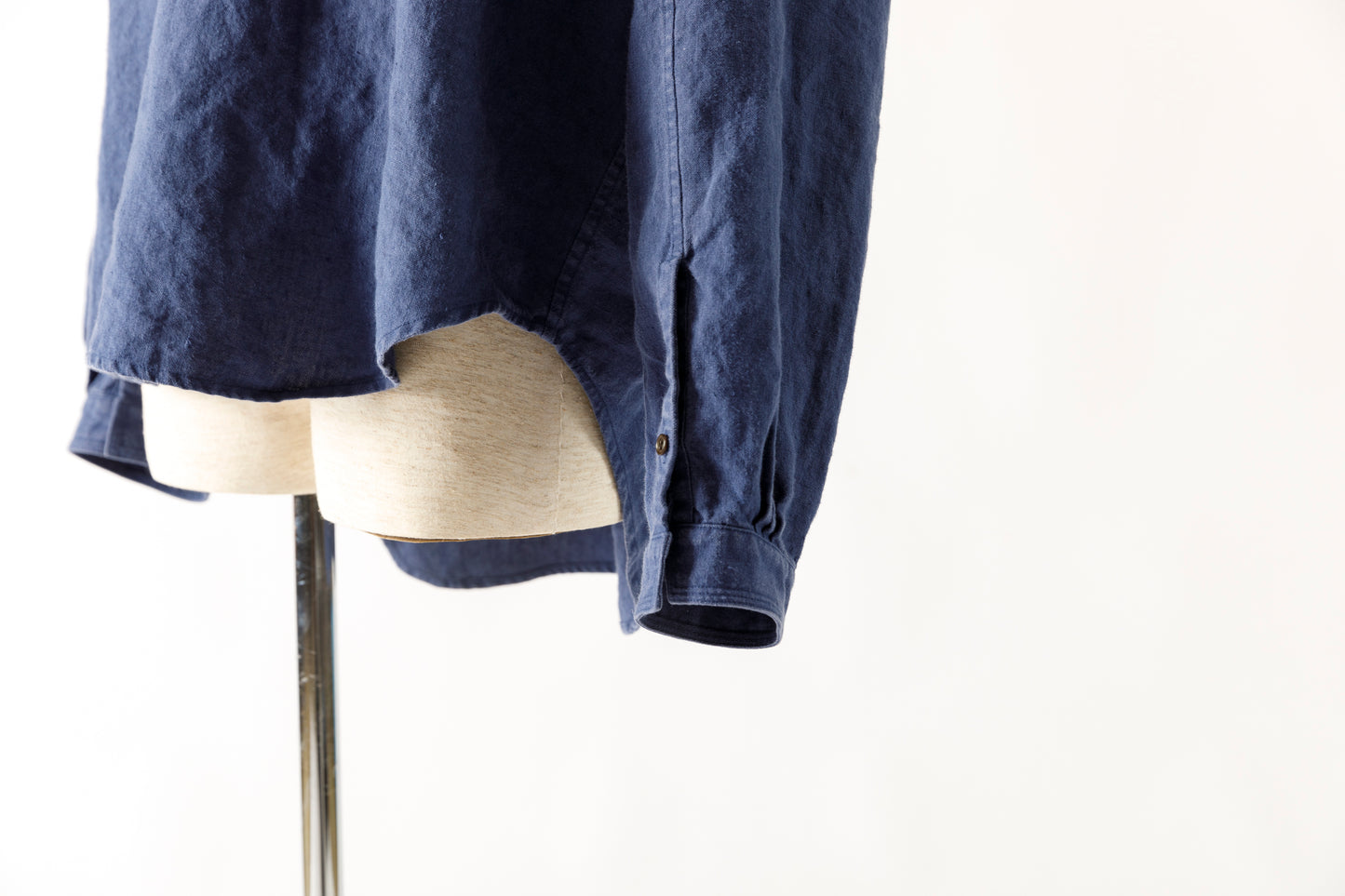 SARTO / 261-2001 STAND COLLAR SKIPPER SHIRT - INK BLUE