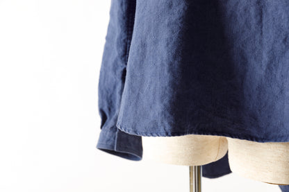 SARTO / 261-2001 STAND COLLAR SKIPPER SHIRT - INK BLUE