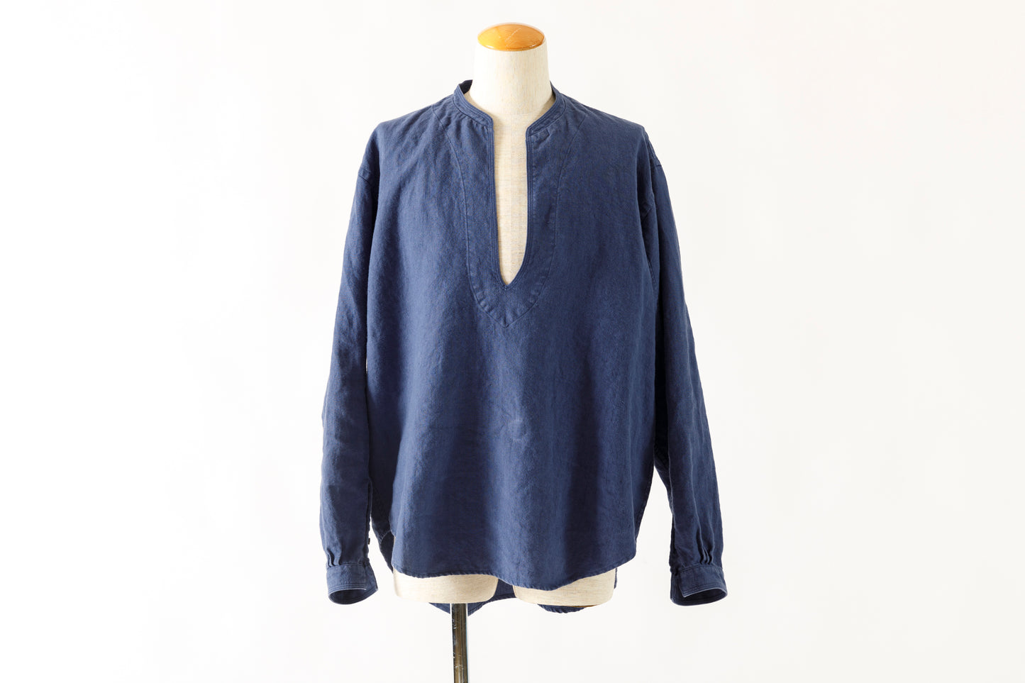 SARTO / 261-2001 STAND COLLAR SKIPPER SHIRT - INK BLUE