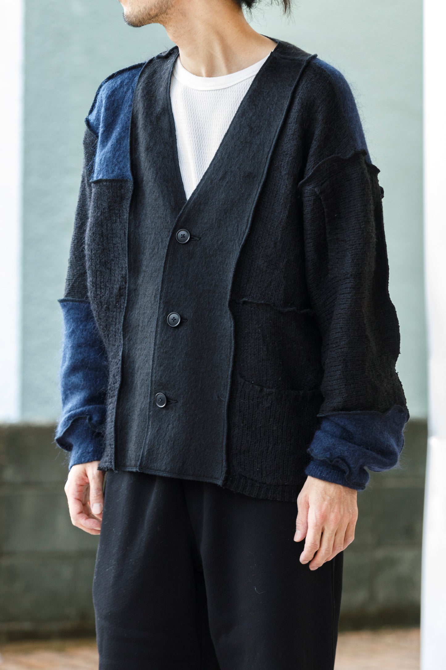 CHANGES / CH5061 Mohair Cardigan - Black (Type B)