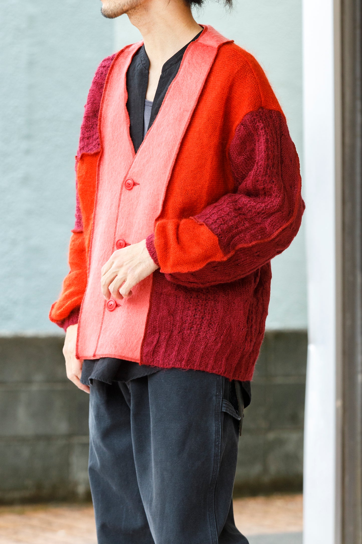 CHANGES / CH5061 Mohair Cardigan - Red