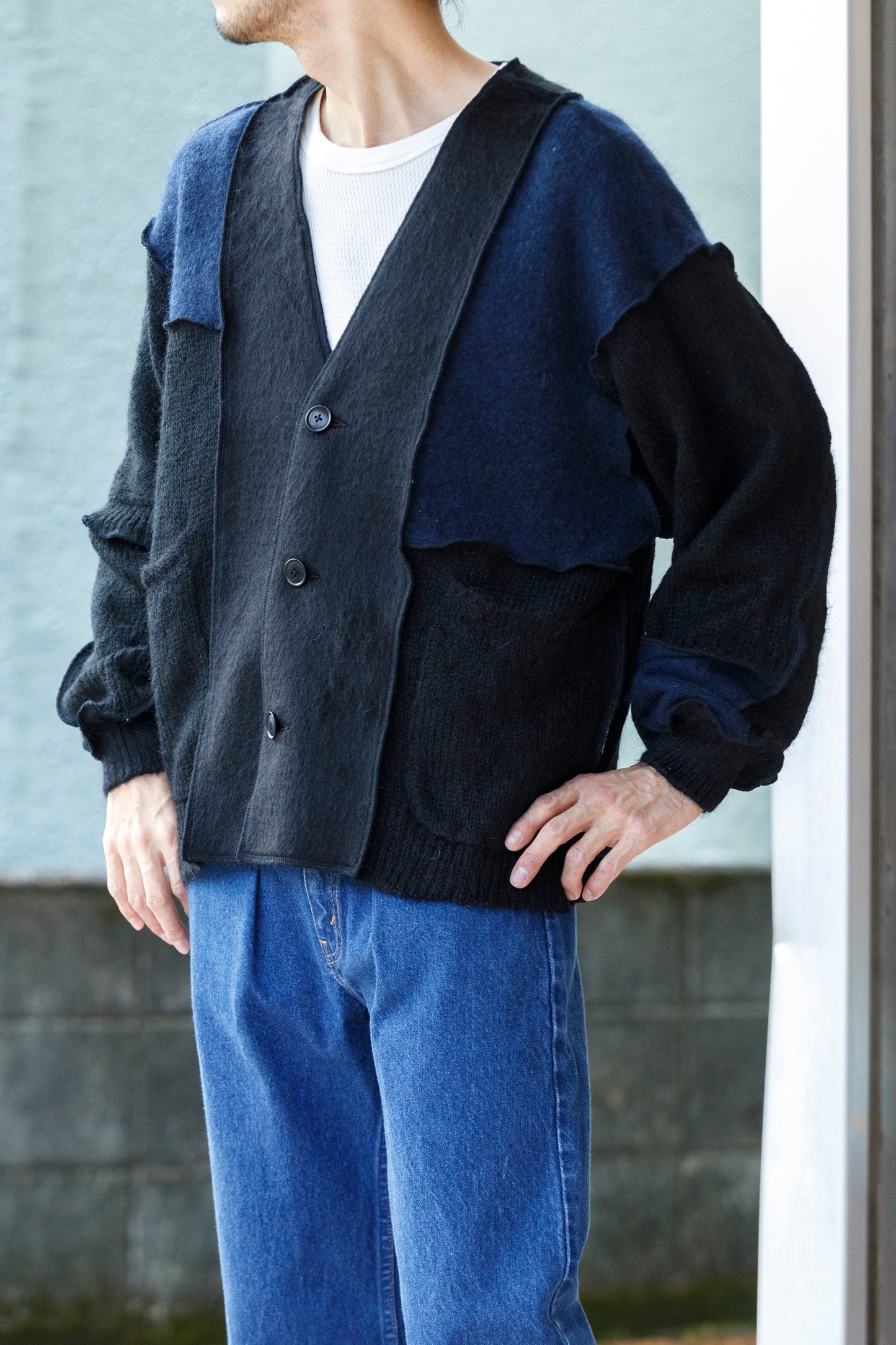 CHANGES / CH5061 Mohair Cardigan - Black (Type A)
