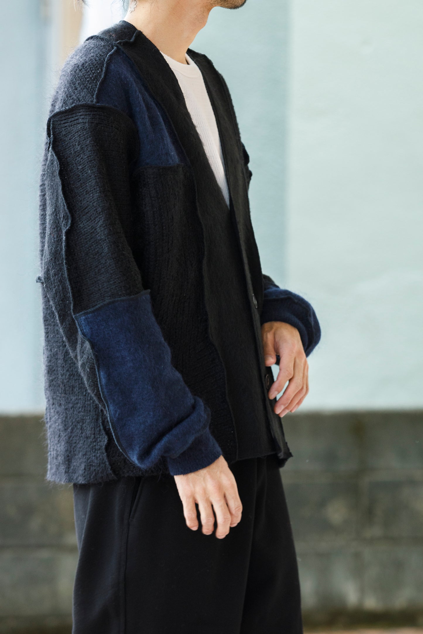 CHANGES / CH5061 Mohair Cardigan - Black (Type B)
