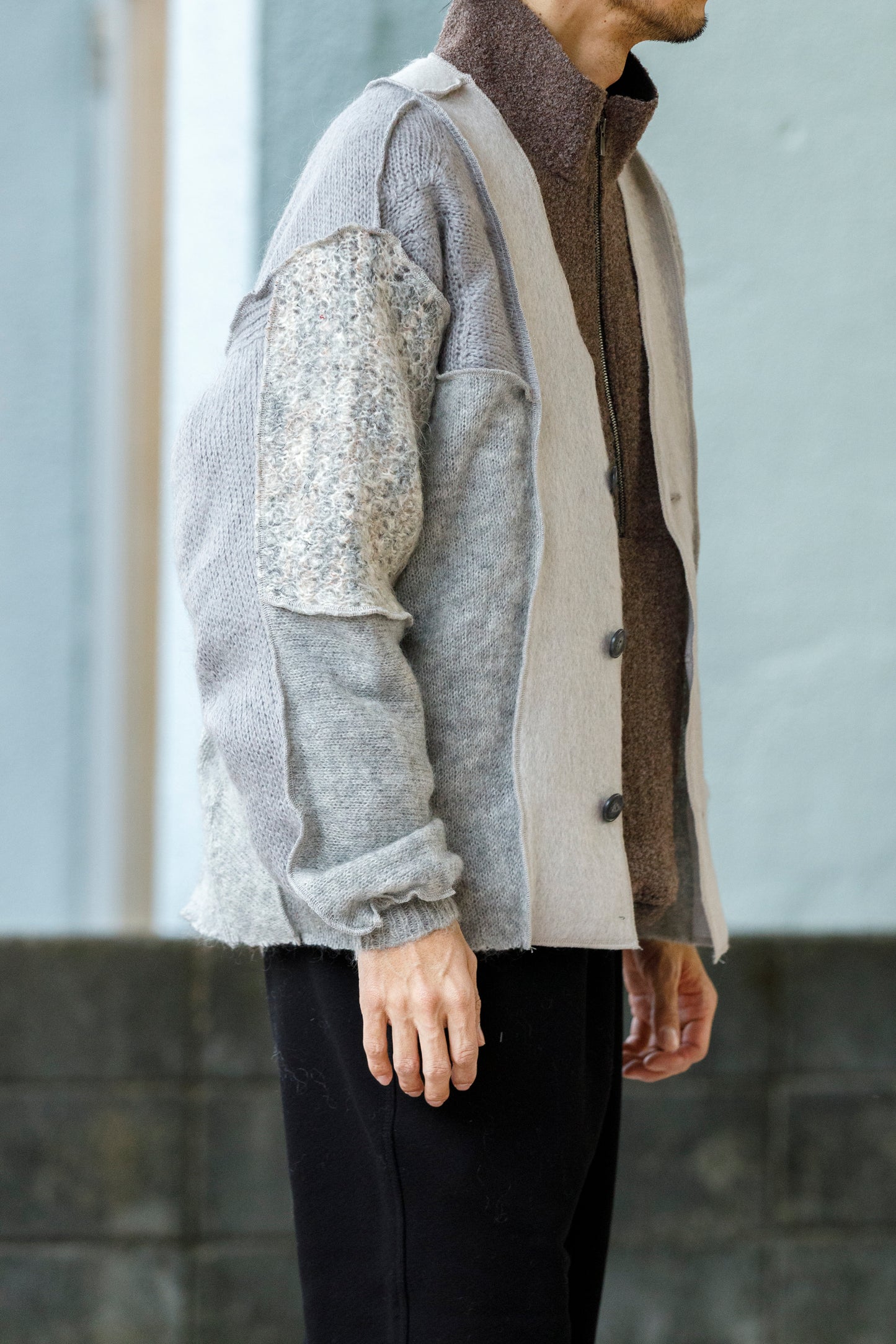 CHANGES / CH5061 Mohair Cardigan - Grey