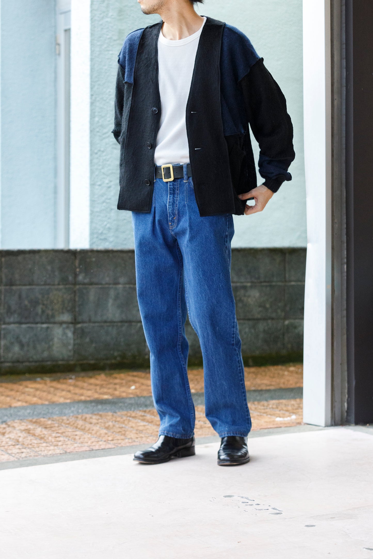 CHANGES / CH5061 Mohair Cardigan - Black (Type A)