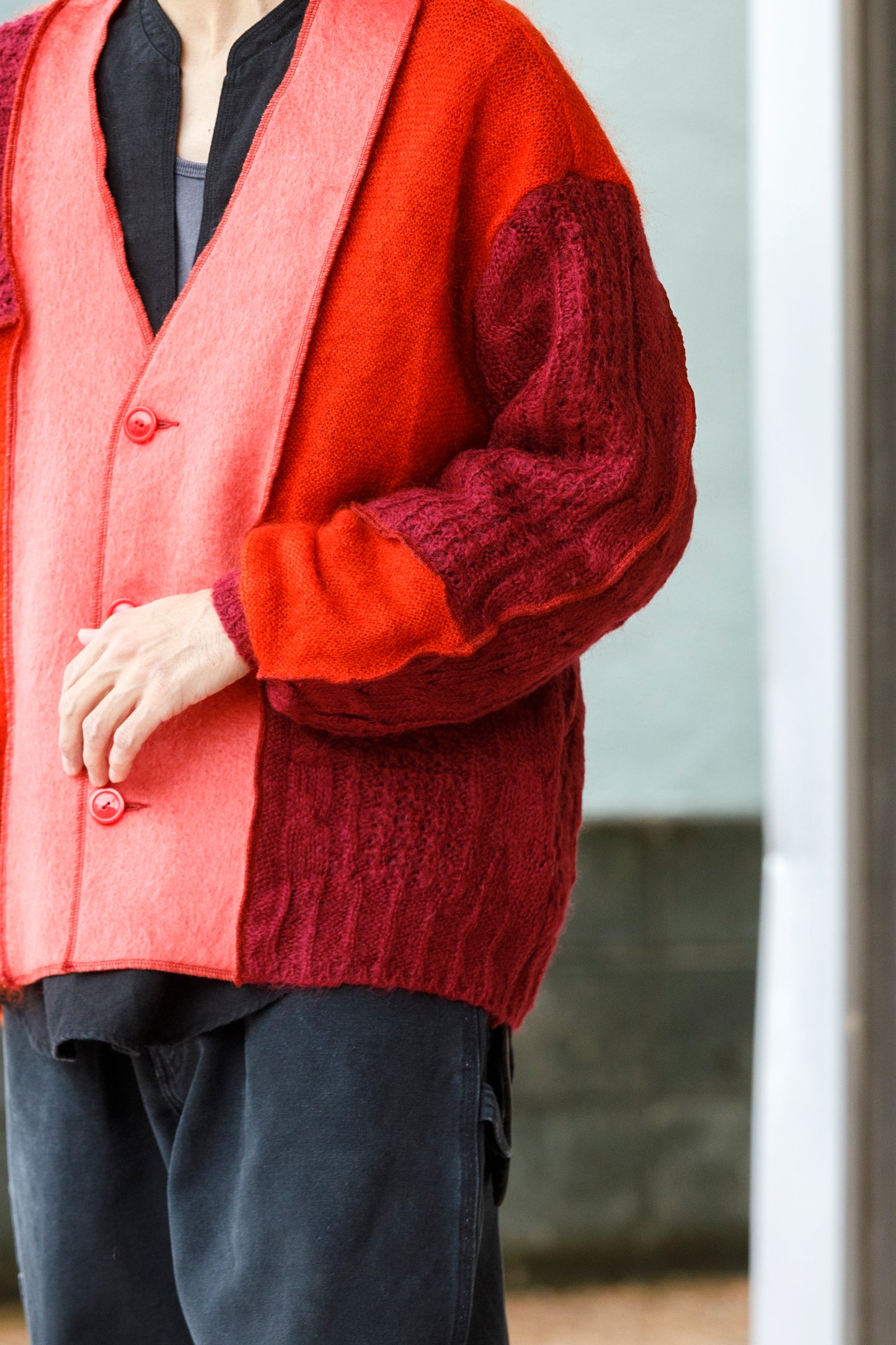 CHANGES / CH5061 Mohair Cardigan - Red