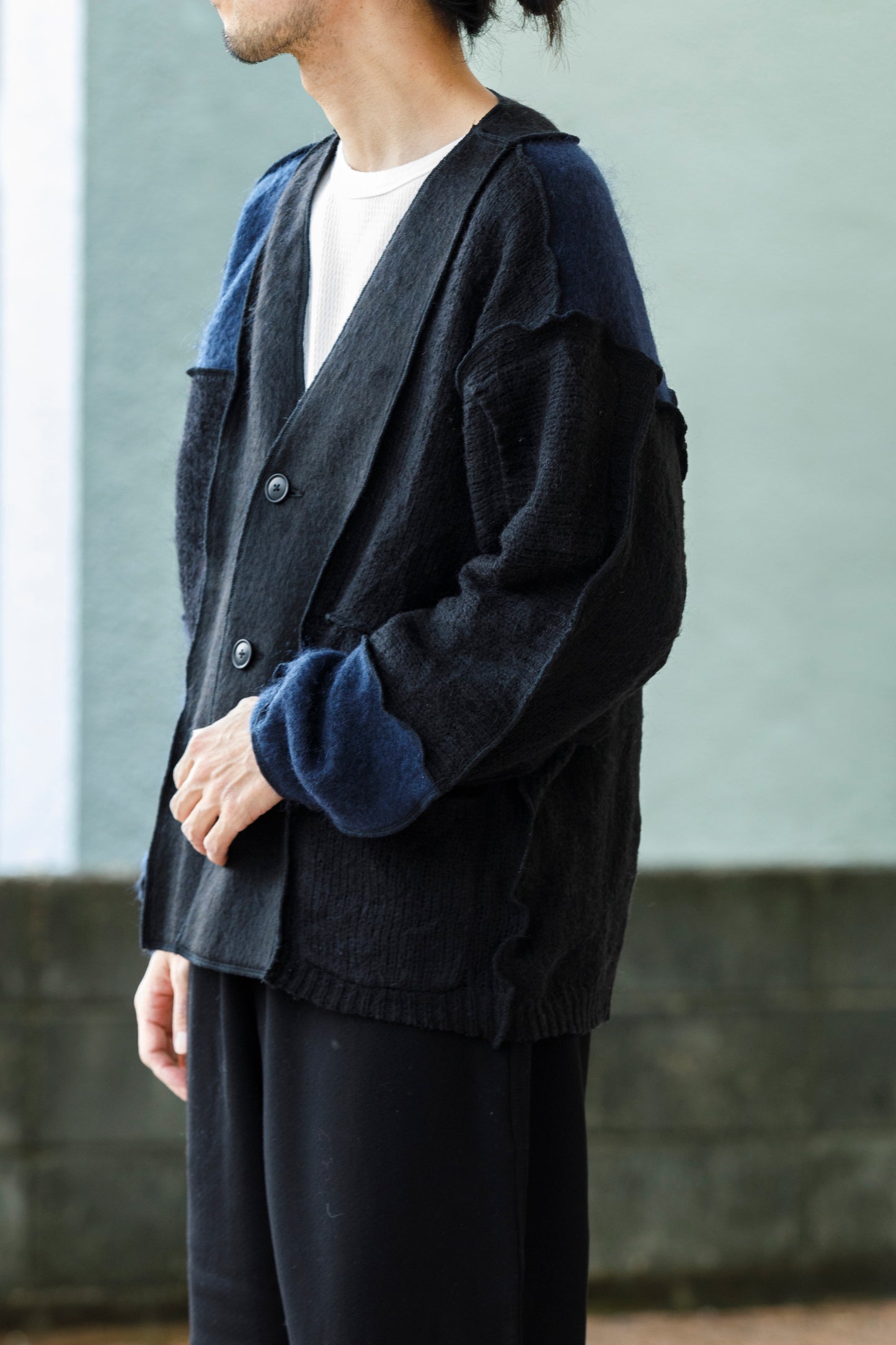 CHANGES / CH5061 Mohair Cardigan - Black (Type B)