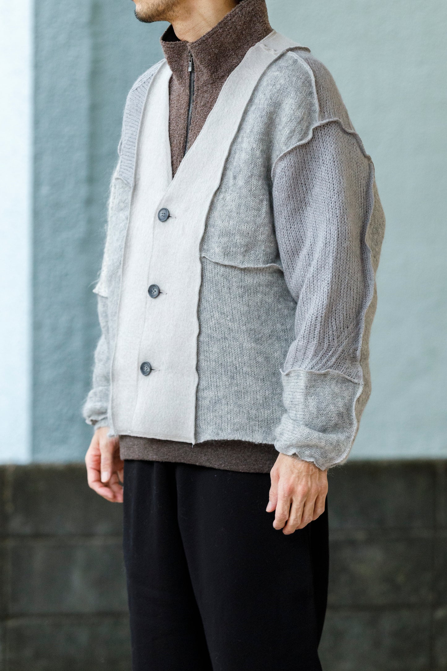 CHANGES / CH5061 Mohair Cardigan - Grey