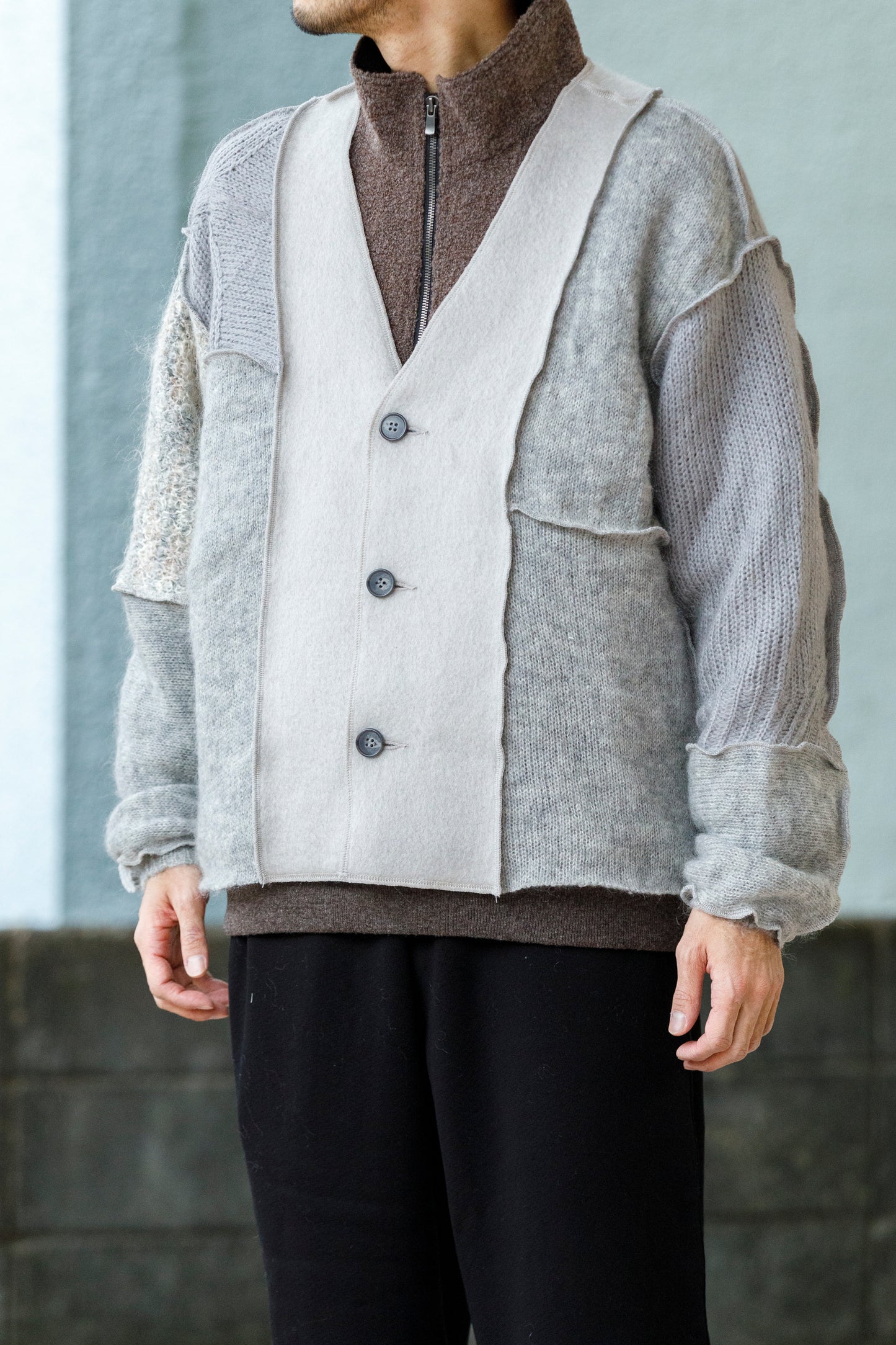 CHANGES / CH5061 Mohair Cardigan - Grey