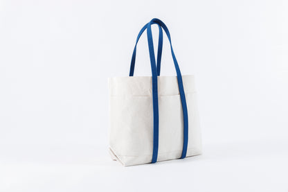 AMIACALVA A-054 WASHED CANVAS 6POCKETS TOTE (M) - NAVY