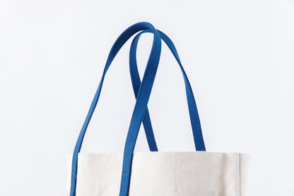 AMIACALVA A-054 WASHED CANVAS 6POCKETS TOTE (M) - NAVY