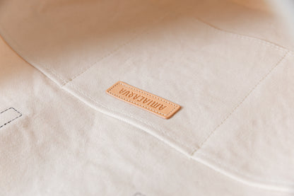 AMIACALVA A-054 WASHED CANVAS 6POCKETS TOTE (M) - NAVY