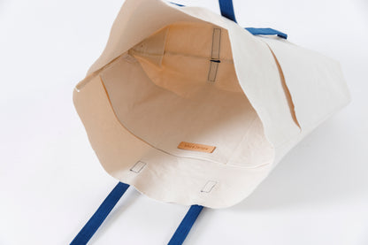 AMIACALVA A-054 WASHED CANVAS 6POCKETS TOTE (M) - NAVY