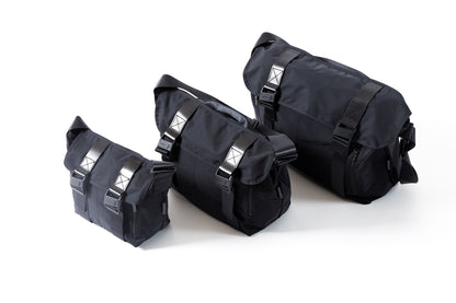 AMIACALVA F036 GABARDINE MESSENGER BAG - BLACK / Size S
