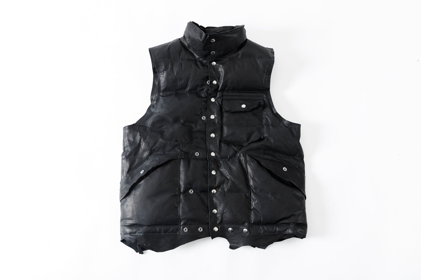 GOODKARMA DEVELOPMENT / LEATHER DOWN VEST"GRIZZLY" - BACK / Size 3