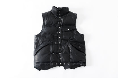 GOODKARMA DEVELOPMENT / LEATHER DOWN VEST"GRIZZLY" - BACK / Size 3