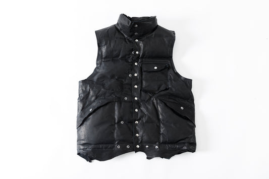 GOODKARMA DEVELOPMENT / LEATHER DOWN VEST"GRIZZLY" - BACK / Size 3