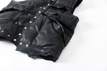 GOODKARMA DEVELOPMENT / LEATHER DOWN VEST"GRIZZLY" - BACK / Size 3