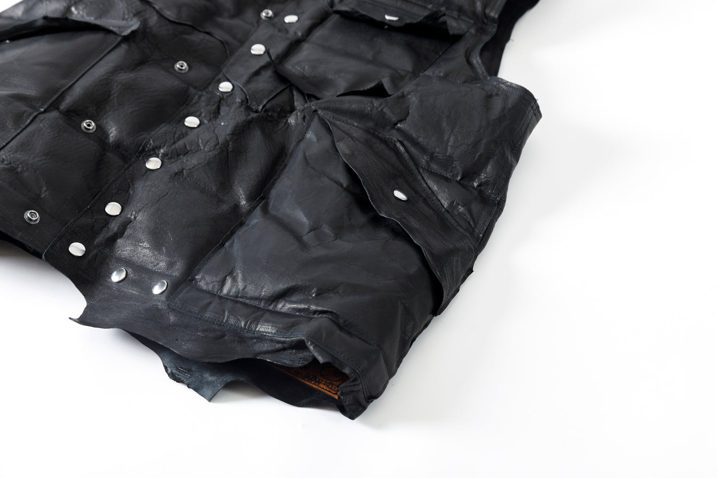 GOODKARMA DEVELOPMENT / LEATHER DOWN VEST"GRIZZLY" - BACK / Size 3