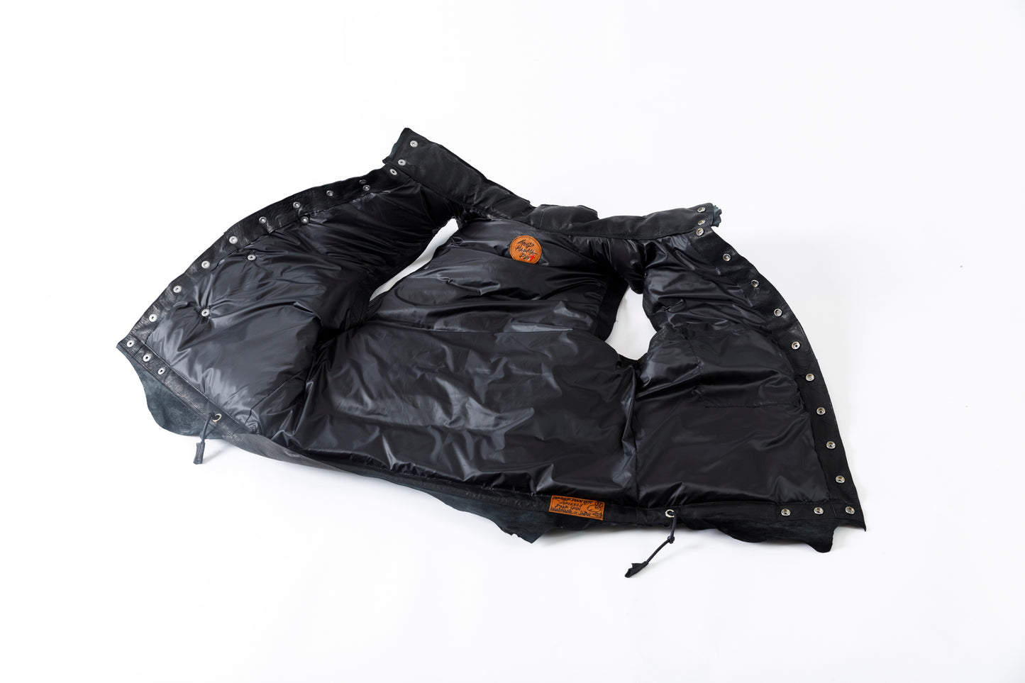 GOODKARMA DEVELOPMENT / LEATHER DOWN VEST"GRIZZLY" - BACK / Size 3