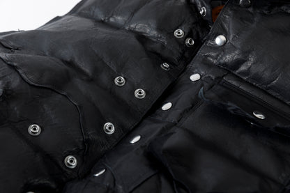 GOODKARMA DEVELOPMENT / LEATHER DOWN VEST"GRIZZLY" - BACK / Size 3