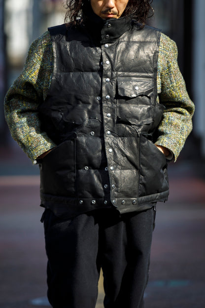 GOODKARMA DEVELOPMENT / LEATHER DOWN VEST"GRIZZLY" - BACK / Size 3