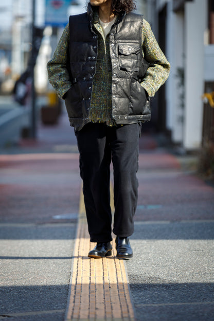 GOODKARMA DEVELOPMENT / LEATHER DOWN VEST"GRIZZLY" - BACK / Size 3