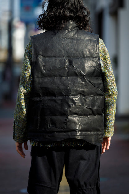 GOODKARMA DEVELOPMENT / LEATHER DOWN VEST"GRIZZLY" - BACK / Size 3