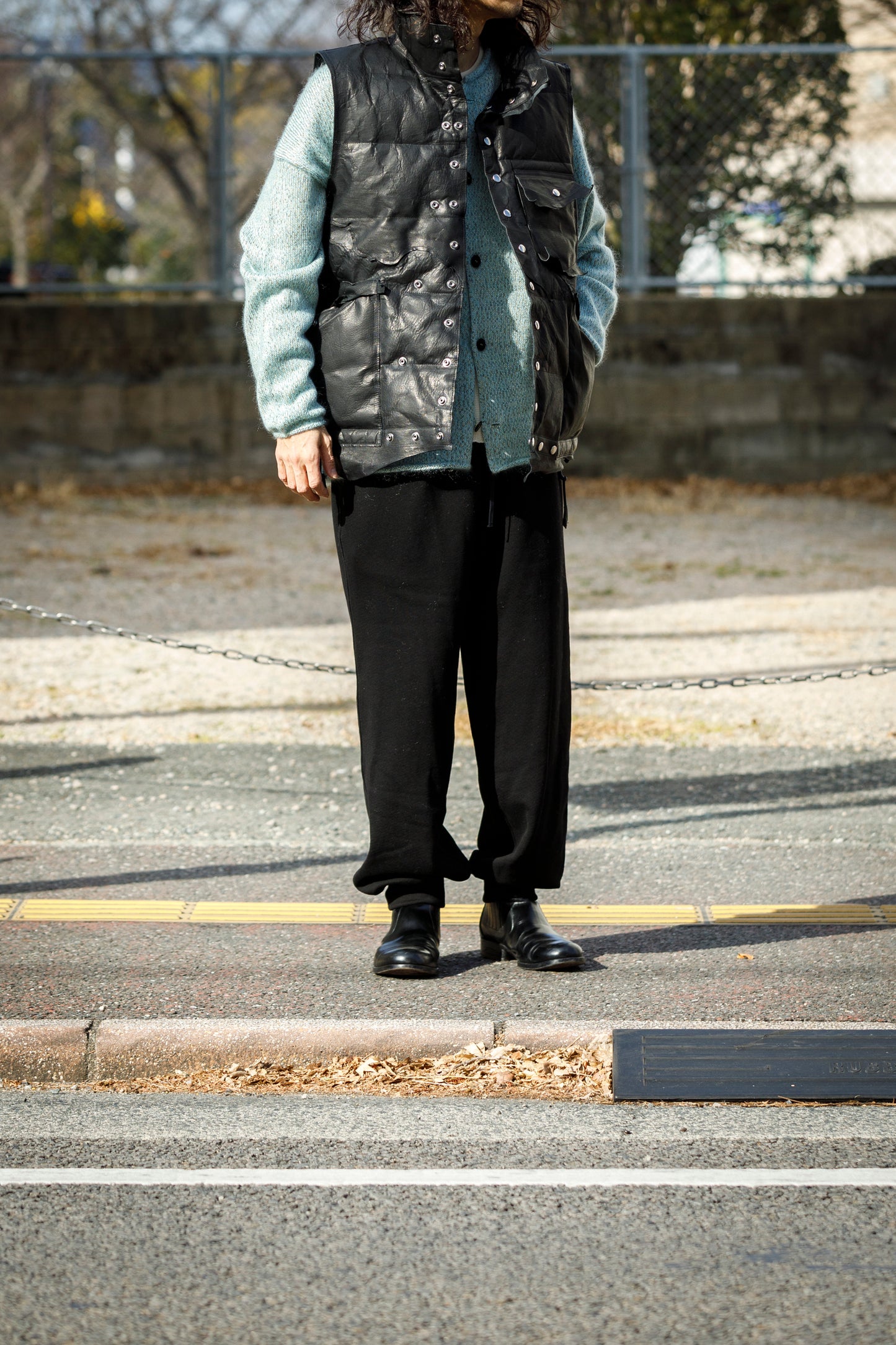 GOODKARMA DEVELOPMENT / LEATHER DOWN VEST"GRIZZLY" - BACK / Size 3