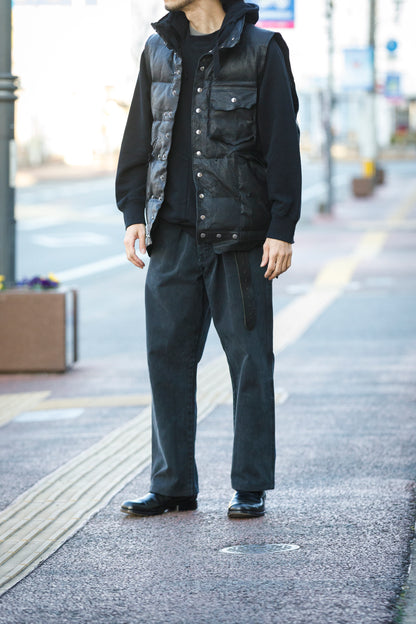 GOODKARMA DEVELOPMENT / LEATHER DOWN VEST"GRIZZLY" - BACK / Size 3