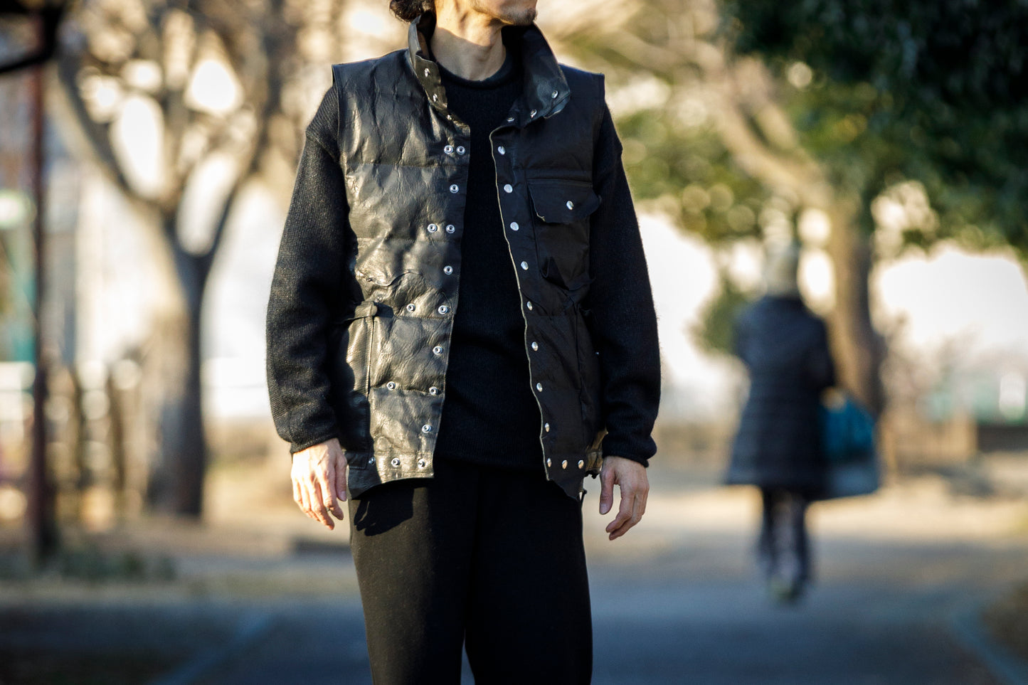 GOODKARMA DEVELOPMENT / LEATHER DOWN VEST"GRIZZLY" - BACK / Size 3