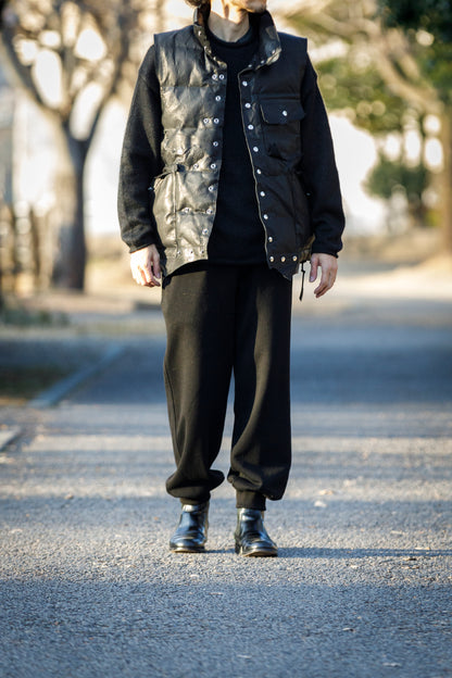 GOODKARMA DEVELOPMENT / LEATHER DOWN VEST"GRIZZLY" - BACK / Size 3