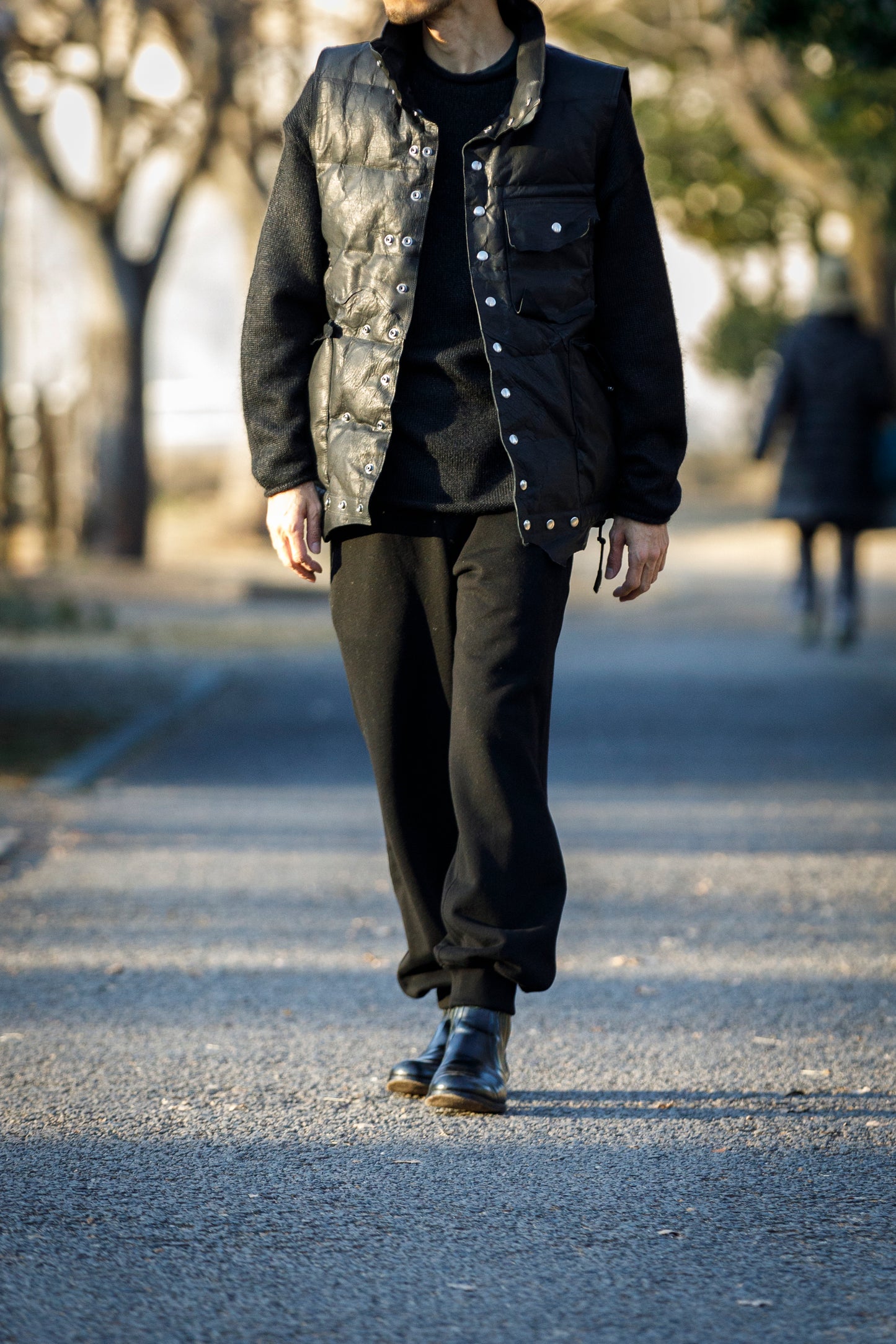 GOODKARMA DEVELOPMENT / LEATHER DOWN VEST"GRIZZLY" - BACK / Size 3