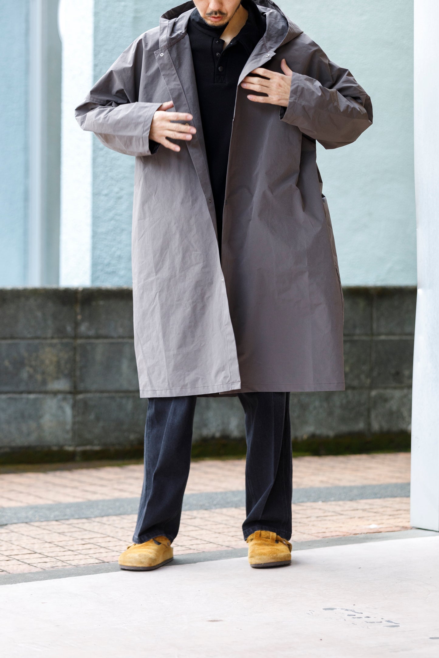 AMIACALVA AZ001 Drizzle Coat - Gray(SPRIT YARN)