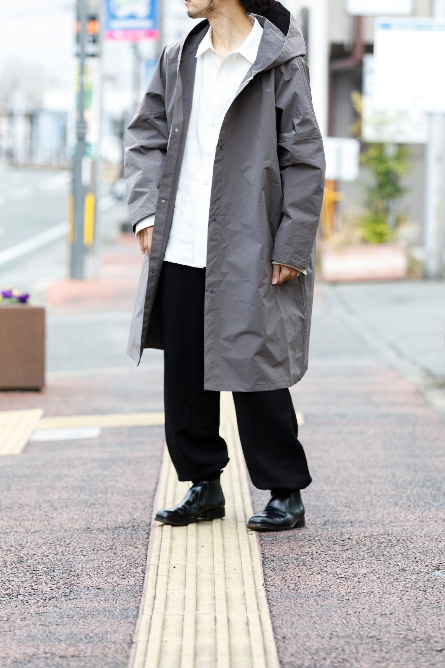 AMIACALVA AZ001 Drizzle Coat - Gray(SPRIT YARN)