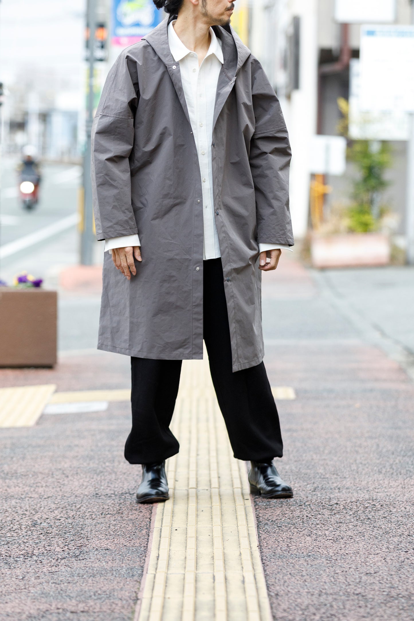 AMIACALVA AZ001 Drizzle Coat - Gray(SPRIT YARN)