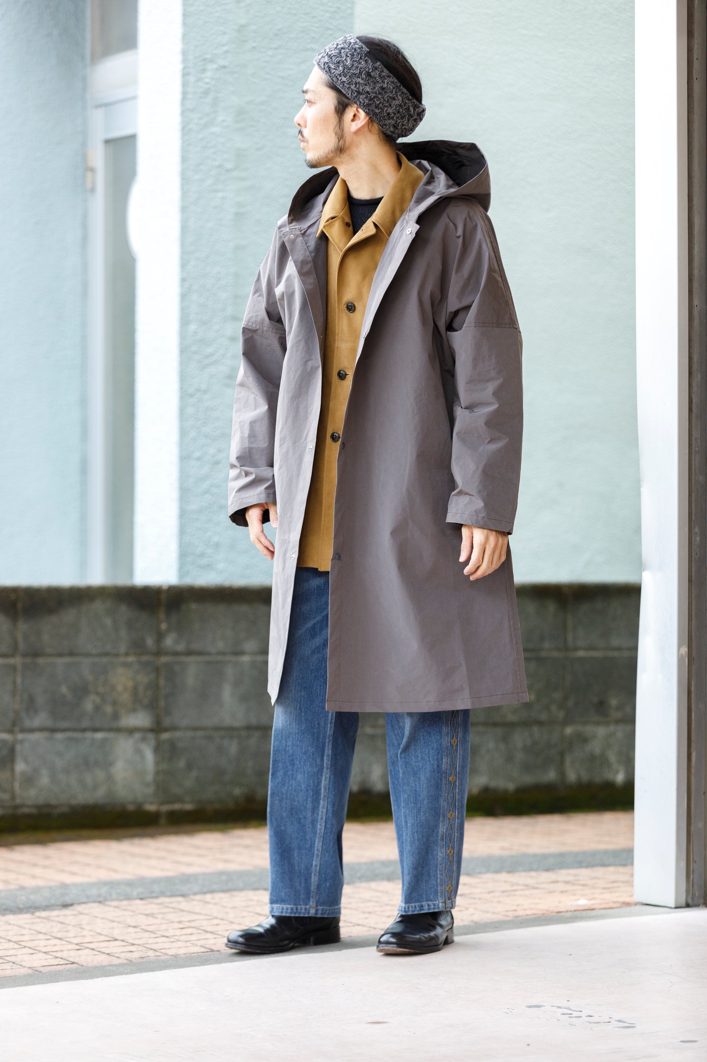 AMIACALVA AZ001 Drizzle Coat - Gray(SPRIT YARN)