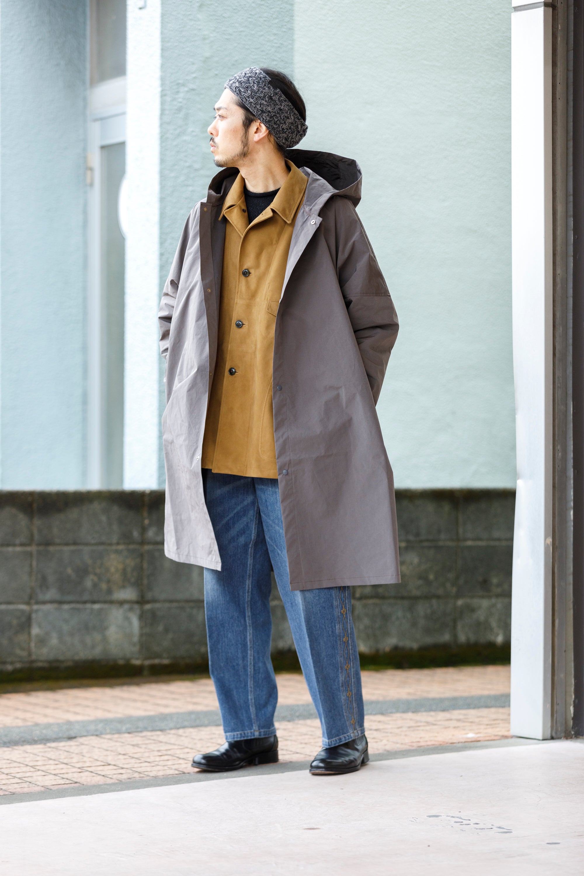 AMIACALVA AZ001 Drizzle Coat - Gray(SPRIT YARN) – reggio