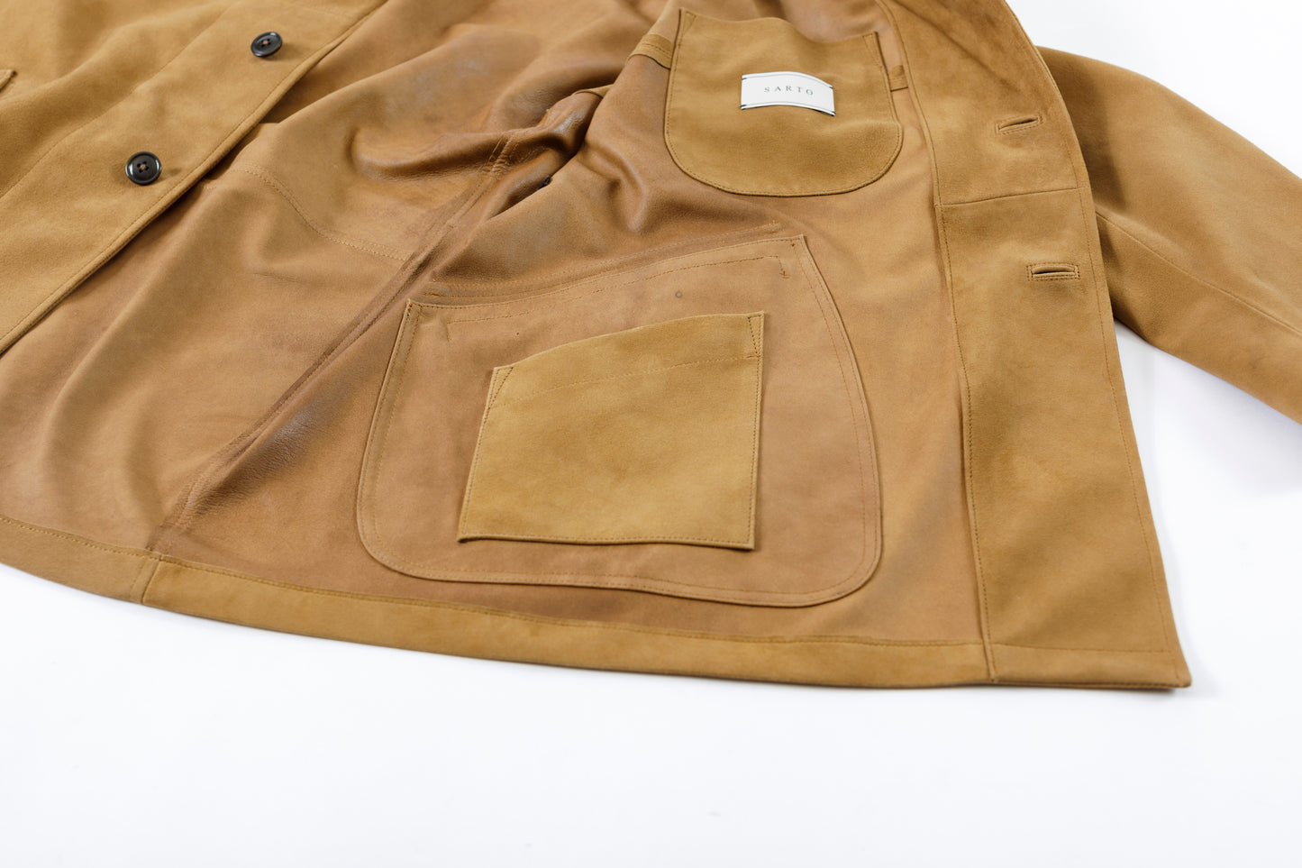 SARTO 261-01001 Half Coat(Metis Goat Suede Leather) - Brown Gold