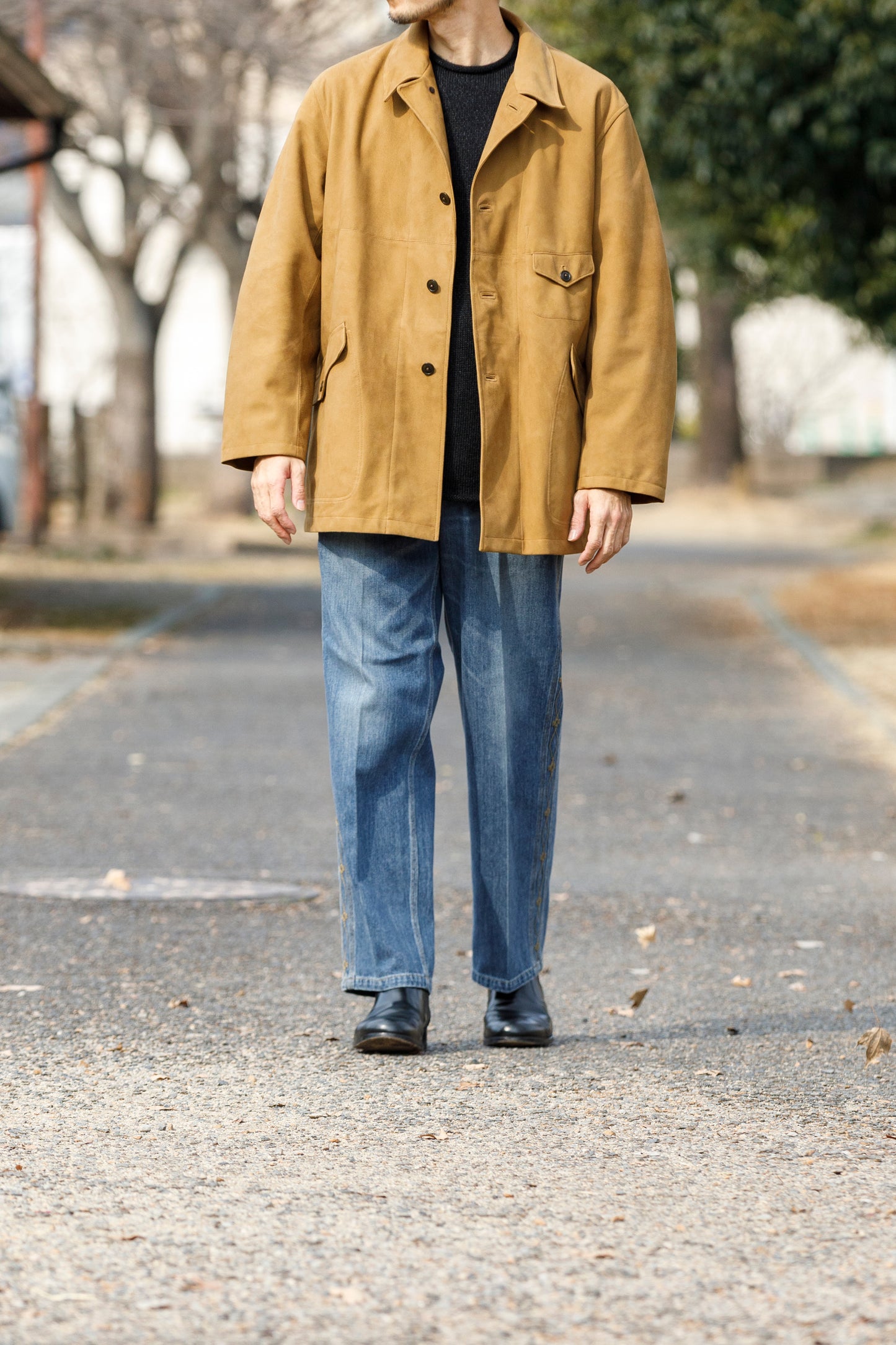 SARTO 261-01001 Half Coat(Metis Goat Suede Leather) - Brown Gold