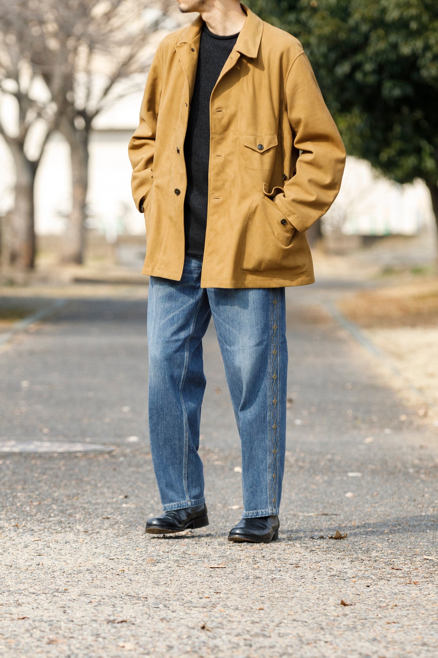 SARTO 261-01001 Half Coat(Metis Goat Suede Leather) - Brown Gold