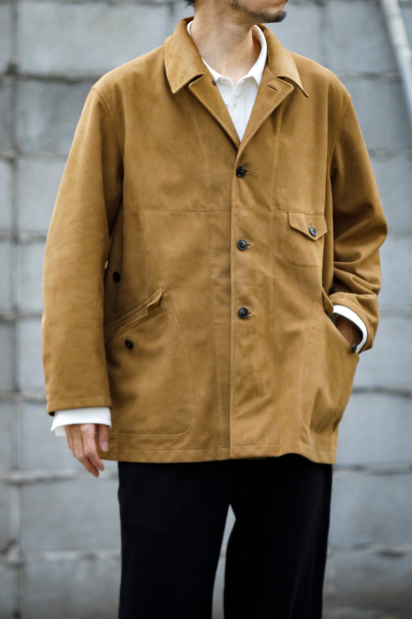 SARTO 261-01001 Half Coat(Metis Goat Suede Leather) - Brown Gold