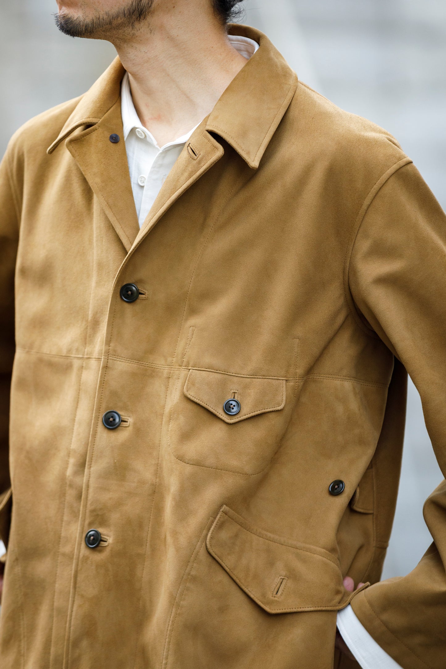 SARTO 261-01001 Half Coat(Metis Goat Suede Leather) - Brown Gold