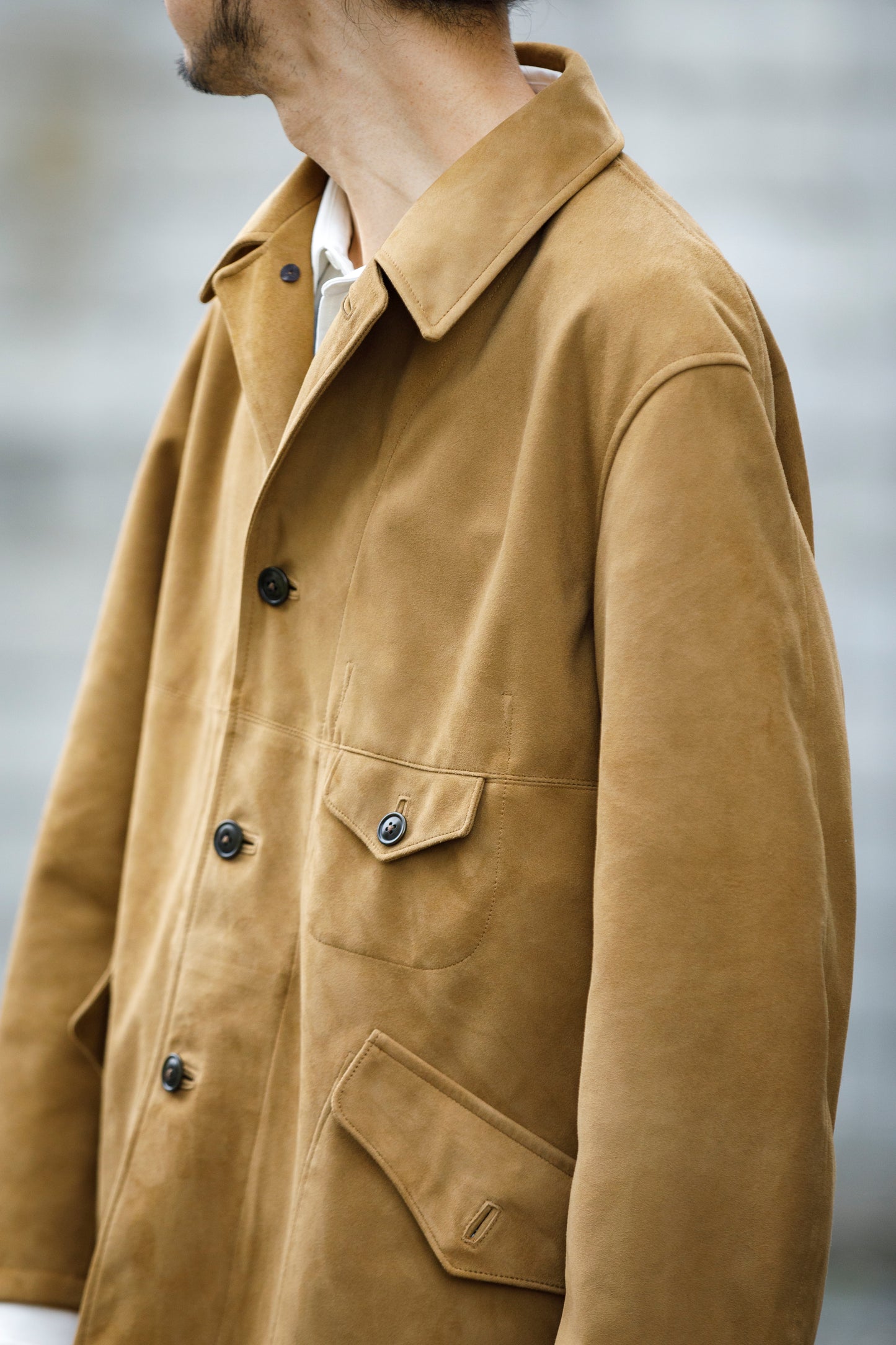 SARTO 261-01001 Half Coat(Metis Goat Suede Leather) - Brown Gold