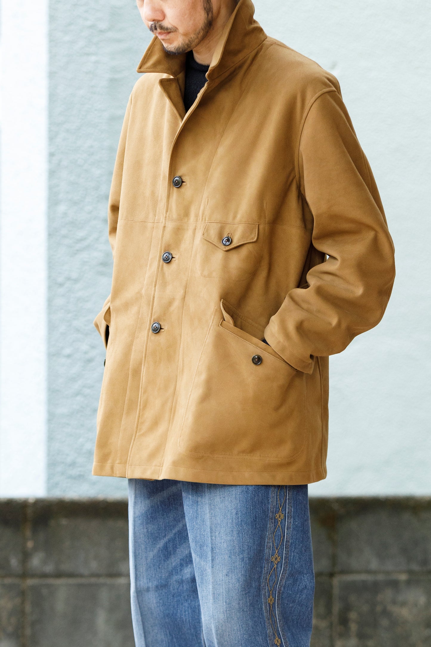 SARTO 261-01001 Half Coat(Metis Goat Suede Leather) - Brown Gold