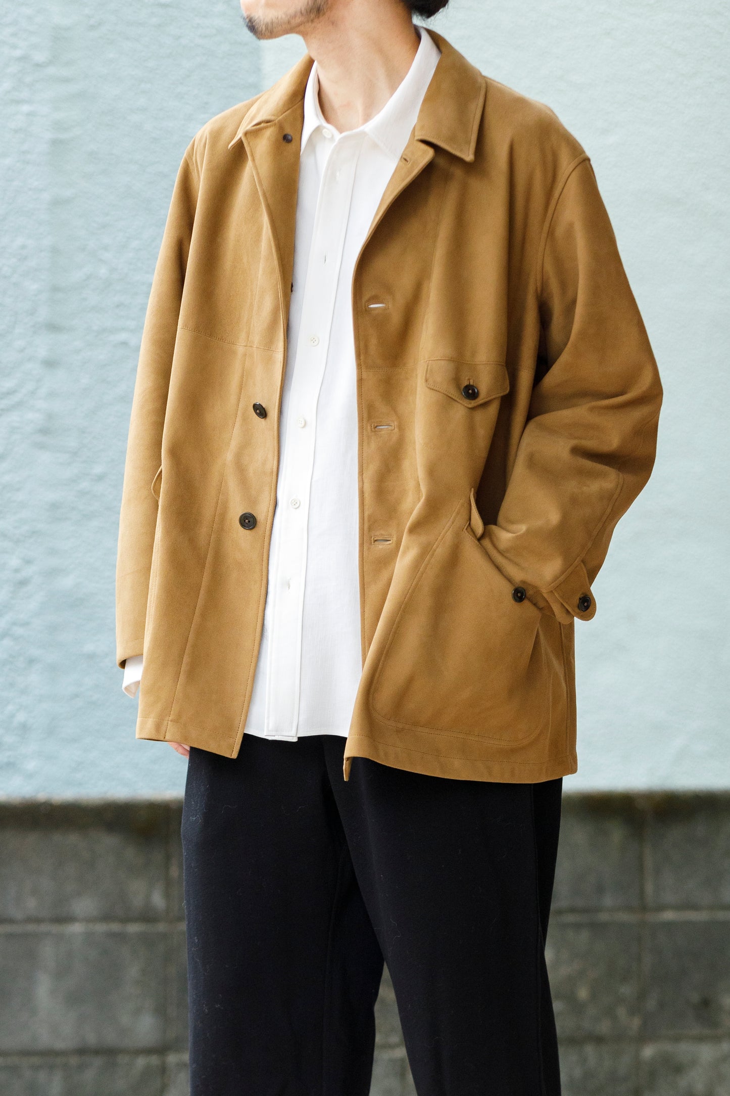 SARTO 261-01001 Half Coat(Metis Goat Suede Leather) - Brown Gold