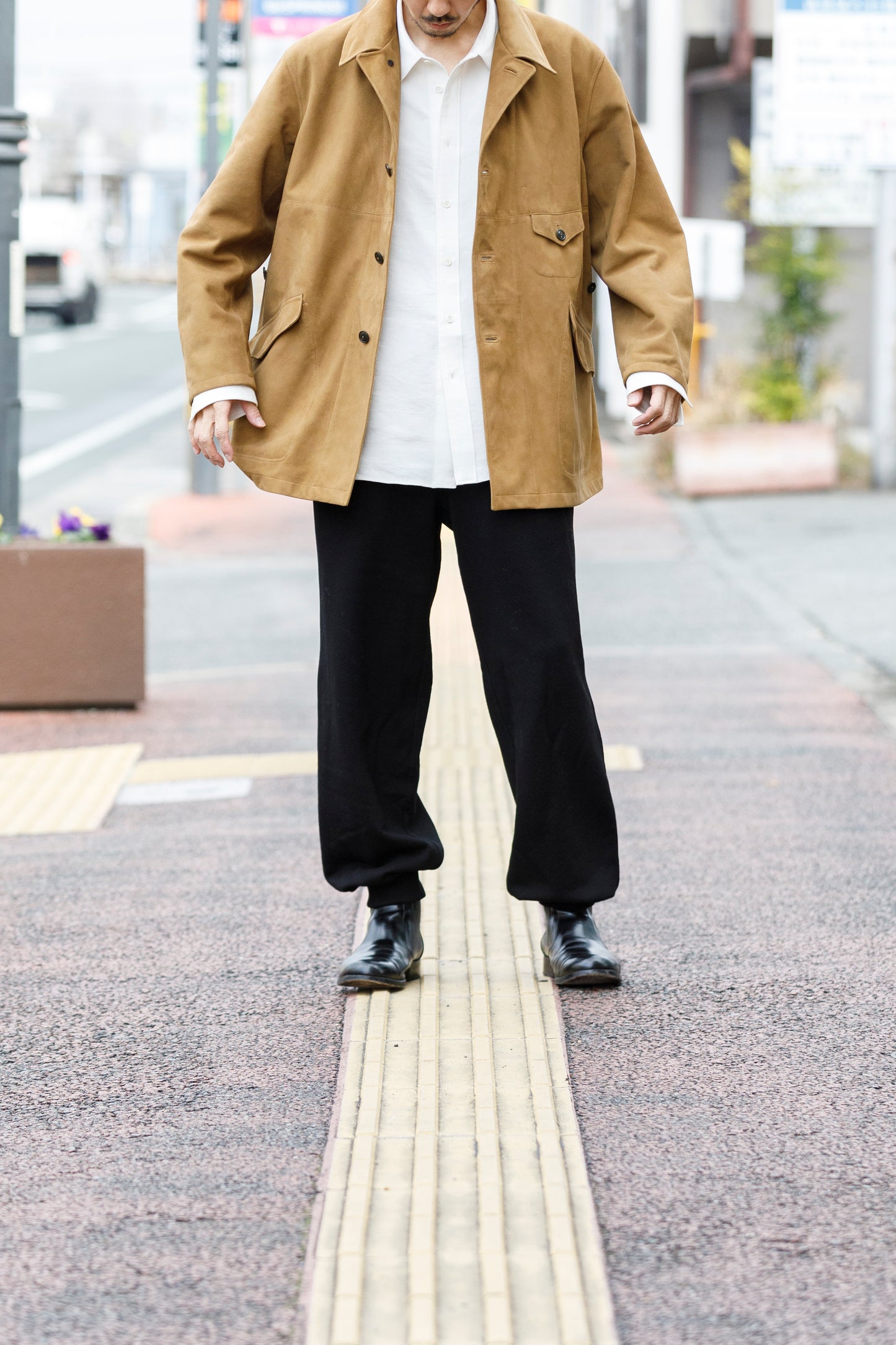 SARTO 261-01001 Half Coat(Metis Goat Suede Leather) - Brown Gold